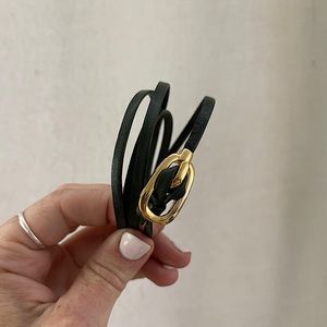 Miansai Green Leather Wrap Bracelet